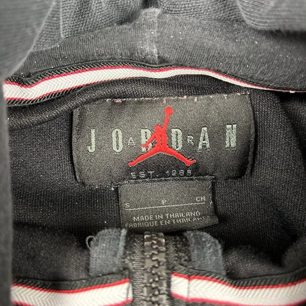 Jordan Essentials Jacket Mens Small Full Zip Warm Up Black‎ Hoodie DJ0886-010